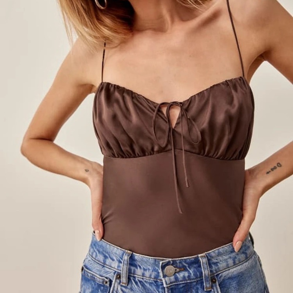 Reformation lilibet silk top
